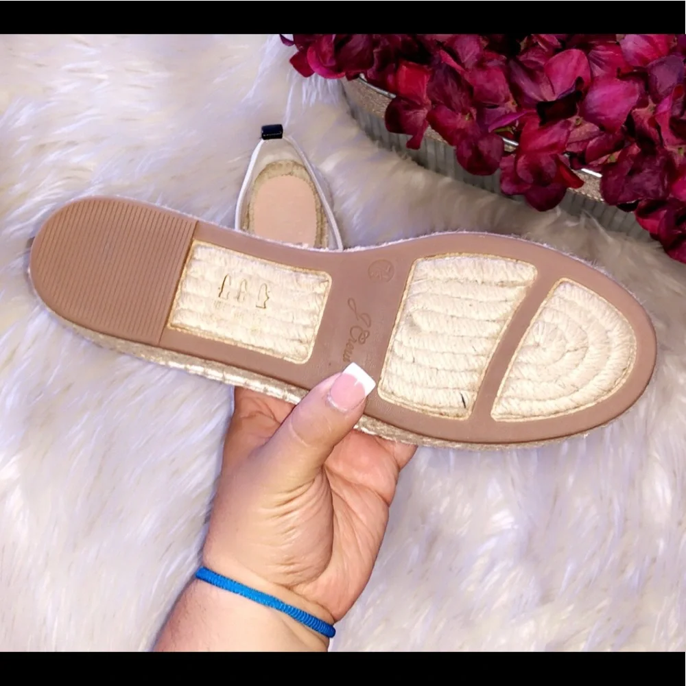 🆕J. CREW Cream Leather Cap Toe Espadrille